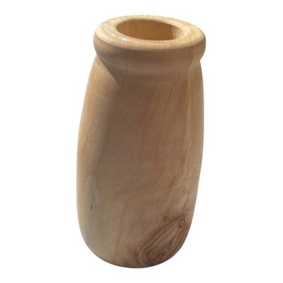 Handcrafted Birch Wood Vase 6” tall New - Picture 3 of 8